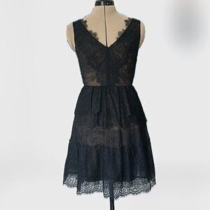 BCBGMaxAzria | Willa Black Lace Dress (Size XS)